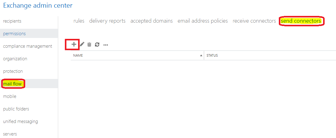 exchange send connectors exchange send connectors